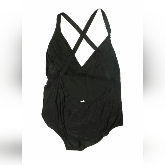 🖤 J.Crew Black Crossback One-Piece SwimsuitSize 24 | NWT | Sustainable Fabric - Picture 4 of 6
